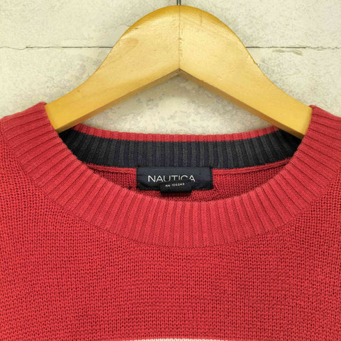 ノーティカ NAUTICA ラインデザインクルーネックニット メンズ import:M