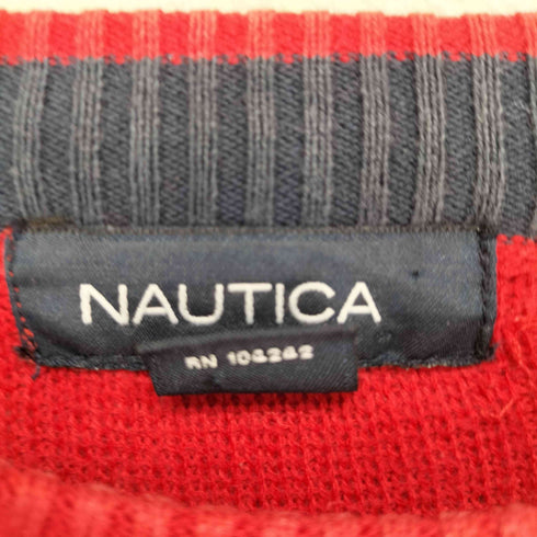ノーティカ NAUTICA ラインデザインクルーネックニット メンズ import:M