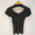mopssi ラインストーン vネックTシャツ black label レディース FREE