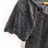 ......d.. 首元フリル パフスリーブベロアTシャツ レディース