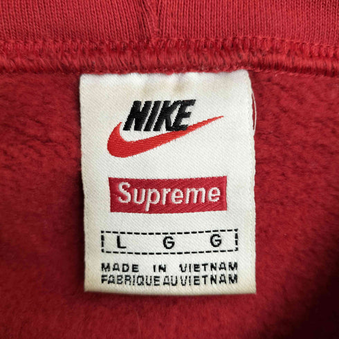 シュプリーム Supreme 19AW Leather Appkique Hooded Sweatshirt メンズ import:L