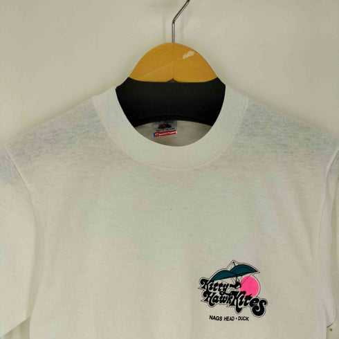 フルーツオブザルーム FRUIT OF THE LOOM 80-90S USA製 企業ロゴ ワンポイント プリント S/S クルーネック Tシャツ メンズ import:S