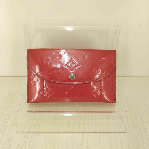 ルイヴィトン LOUIS VUITTON アンヴェロッププラット ピンク ヴェルニ ポーチ カードケース レディース