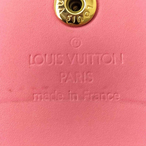 ルイヴィトン LOUIS VUITTON アンヴェロッププラット ピンク ヴェルニ ポーチ カードケース レディース