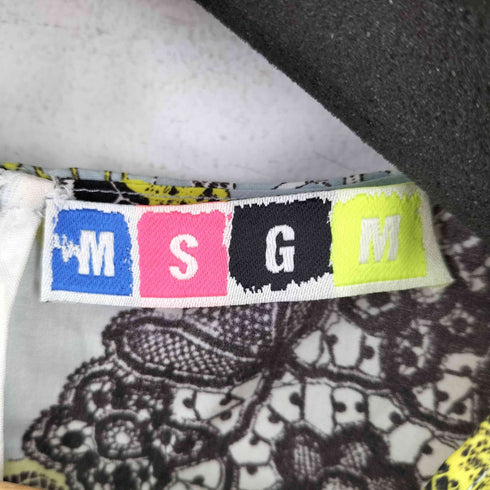 エムエスジーエム MSGM 総柄 ノースリーブワンピース レディース
