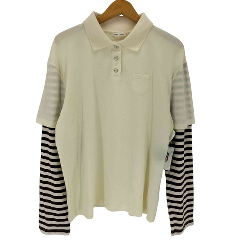 SANDY LIANG 26SS DEW TOP ボーダー袖 ポロシャツ import レディース import:S