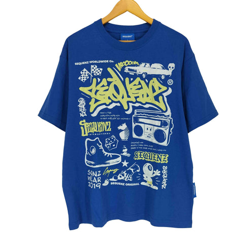 SEQUENZ 両面プリントクルーネックTシャツ street メンズ L