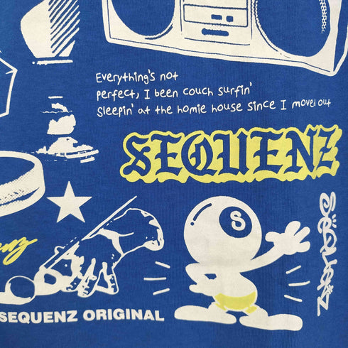 SEQUENZ 両面プリントクルーネックTシャツ street メンズ L