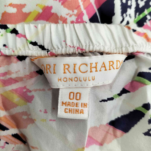 トリリチャード TORI RICHARD 総柄 マルチカラー シルク チューブトップワンピース レディース US:0-2