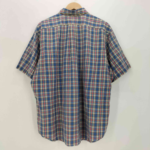 ラルフローレン RALPH LAUREN CLASSIC FIT ポニー刺繍 タータンチェック 半袖 ボタンダウンシャツ メンズ import:XL