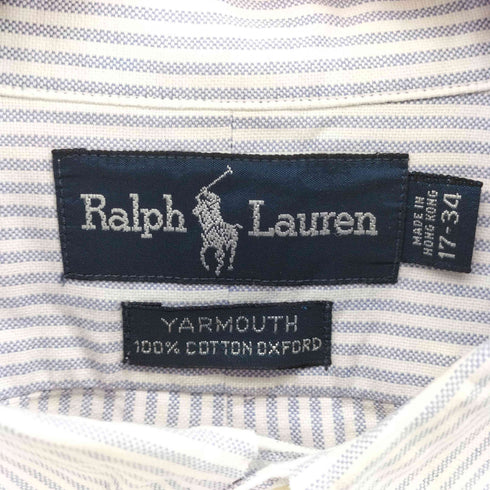 ラルフローレン RALPH LAUREN YARMOUTH ポニー刺繍 ストライプ オックスフォードシャツ メンズ 17-34