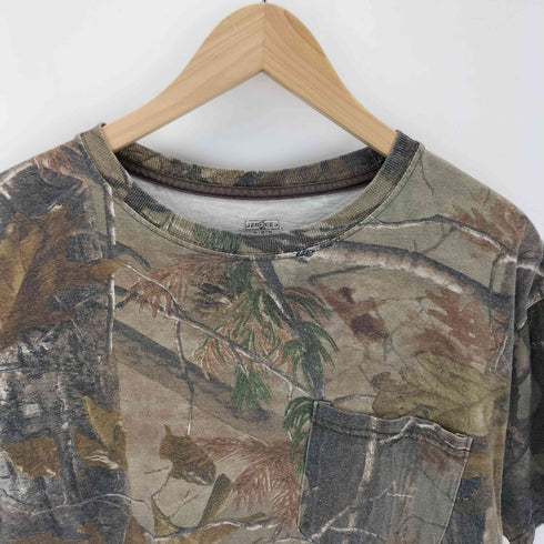 ジャージーズ JERZEES リアルツリーカモ プリントクルーネックTシャツ メンズ M