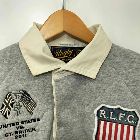 ラグビーラルフローレン Rugby Ralph Lauren VINTAGE SLIM FIT USA 刺繍 ラガーシャツ メンズ import:XS