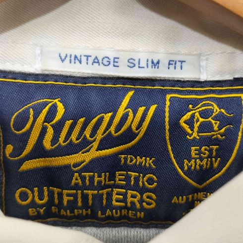 ラグビーラルフローレン Rugby Ralph Lauren VINTAGE SLIM FIT USA 刺繍 ラガーシャツ メンズ import:XS