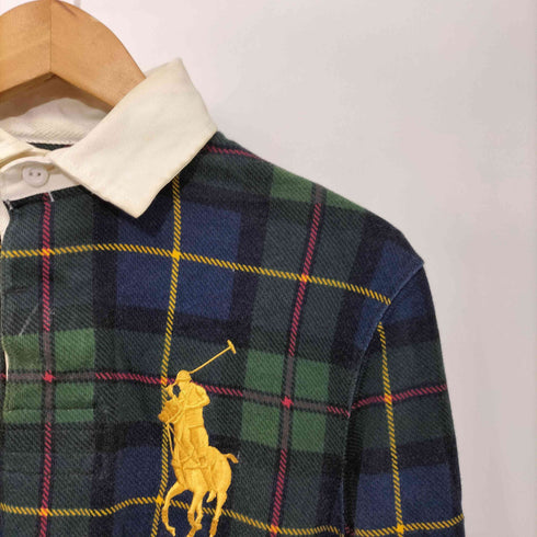 ポロバイラルフローレン Polo by RALPH LAUREN CUSTOM FIT ビッグポニー チェック L/S ポロシャツ 長袖 メンズ import:XS