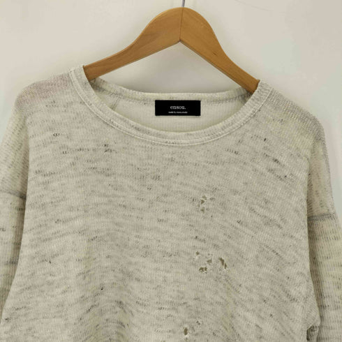 ENSOU. Scar tissue long sleeve tee / a. OATMEAL domestic メンズ JPN:M
