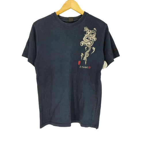 SEKU ZIPANG 和柄 両面プリントクルーネックTシャツ メンズ M
