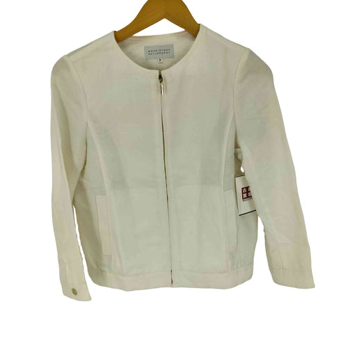 マッキントッシュフィロソフィー MACKINTOSH PHILOSOPHY リネン混ノーカラージップアップジャケット レディース JPN:36