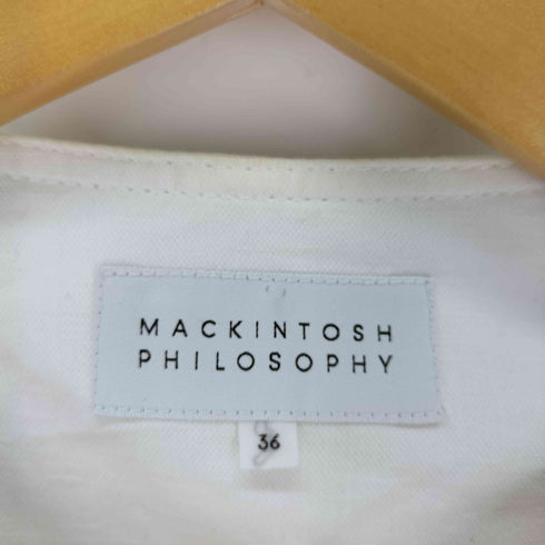 マッキントッシュフィロソフィー MACKINTOSH PHILOSOPHY リネン混ノーカラージップアップジャケット レディース JPN:36