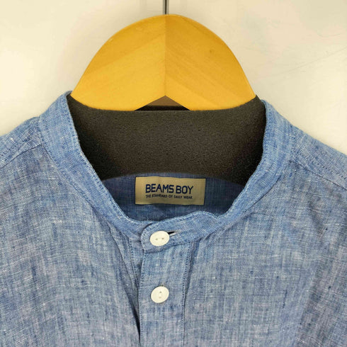 ビームスボーイ BEAMS BOY リネン バンドカラー プルオーバー シャツ レディース