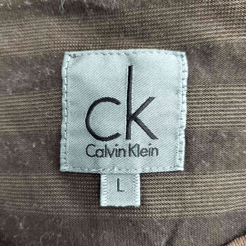カルバンクライン CALVIN KLEIN 00S ボーダー L/S Tシャツ メンズ JPN:L