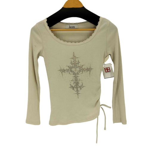 ドットコム .KOM クロスプリント ニット L/S レディース
