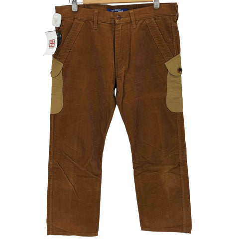 ジュンヤワタナベコムデギャルソンマン JUNYA WATANABE COMME des GARCONS MAN 09AW レザーシンチバック コーデュロイカーゴパンツ メンズ JPN:M