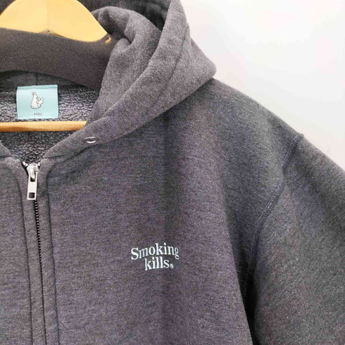 エフアールツー FR2 Smoking kills バックエンジェルバックプリント ジップパーカー メンズ import:L