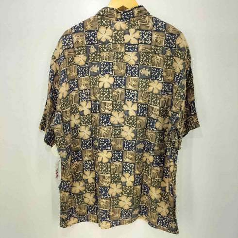 ピエールカルダン pierre cardin 90s レーヨン100 総柄 ヤシの木 アロハシャツ メンズ import:XL