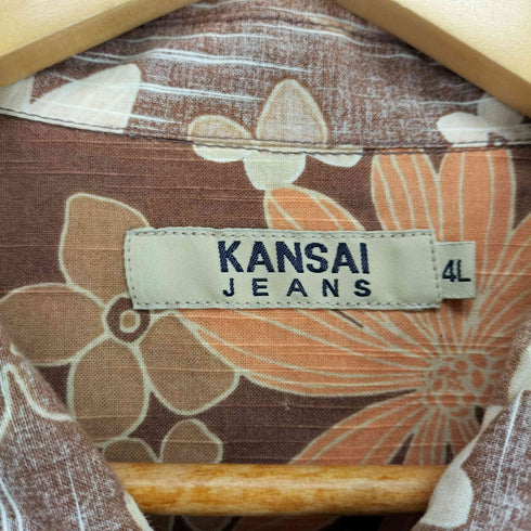 カンサイジーンズ KANSAI JEANS 花柄ジップシャツ メンズ 4L
