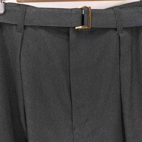 クルニ CULLNI 25AW Faux Denim 1Tuck Semi Wide Pants with Long Belt スラックスパンツ メンズ JPN:2