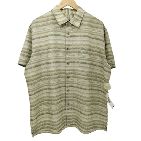 ヴァンヒューゼン VAN HEUSEN 90s 総柄 レーヨンポリ S/S シャツ メンズ import:L