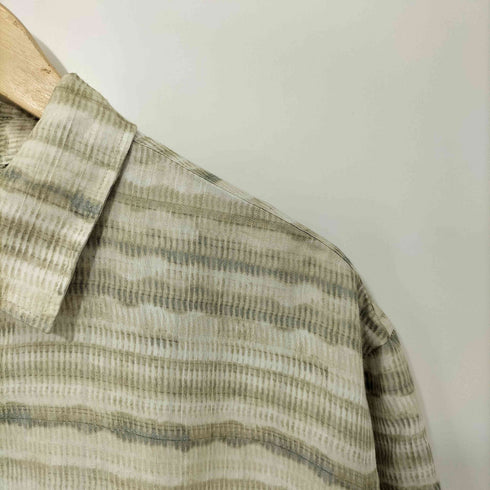 ヴァンヒューゼン VAN HEUSEN 90s 総柄 レーヨンポリ S/S シャツ メンズ import:L