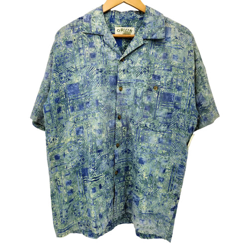 オービス ORVIS 90s コットン 開襟 オープンカラー アロハシャツ メンズ import:M