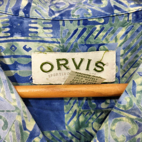 オービス ORVIS 90s コットン 開襟 オープンカラー アロハシャツ メンズ import:M