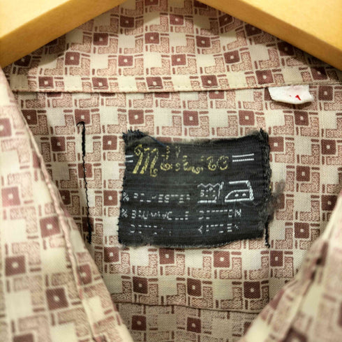 70s 襟芯 総柄 S/S シャツ メンズ 41