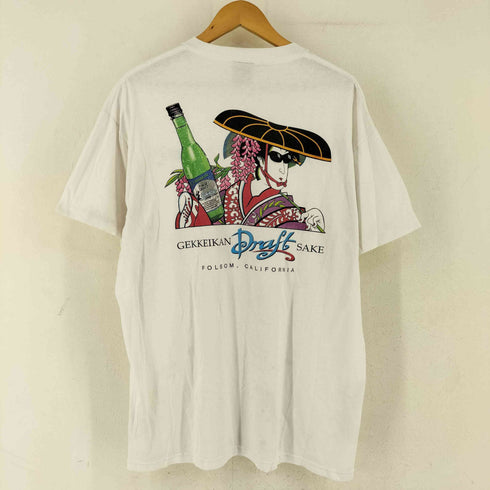オニータ ONEITA 90s メキシコ製 浮世絵プリントクルーネックS/S Tシャツ メンズ JPN:XL