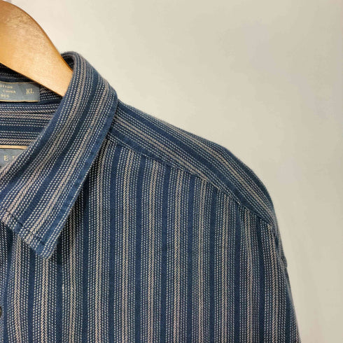 アロー ARROW RIVER BRAND 90s ストライプ ワークシャツ メンズ import:XL