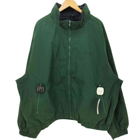 エディーバウアー Eddie Bauer 90s POLARTEC 裏フリース ナイロン ジップアップブルゾン メンズ import:XXL