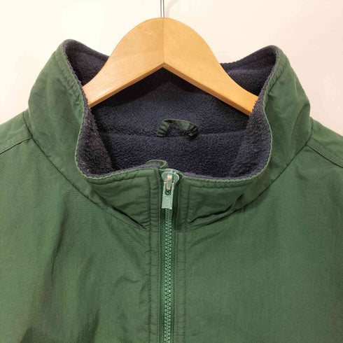エディーバウアー Eddie Bauer 90s POLARTEC 裏フリース ナイロン ジップアップブルゾン メンズ import:XXL