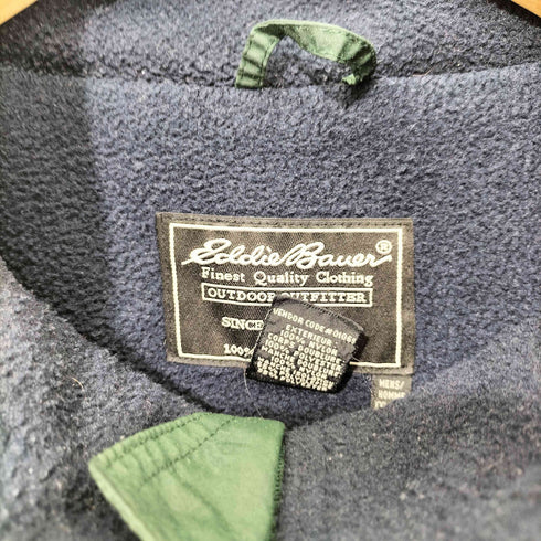 エディーバウアー Eddie Bauer 90s POLARTEC 裏フリース ナイロン ジップアップブルゾン メンズ import:XXL