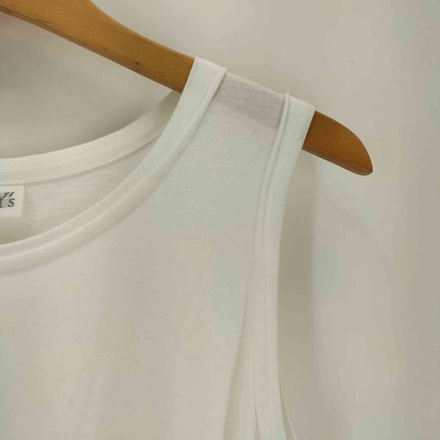 ワイズ Ys 25SS COTTON JERSEY CHAIN STITCH SLEEVELESS T コットンジャージ チェーンステッチ ノースリーブ レディース JPN:2