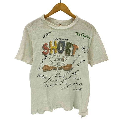 ウエアハウス WAREHOUSE 天竺 両面 プリント Tシャツ 裾袖 シングルステッチ メンズ JPN:S
