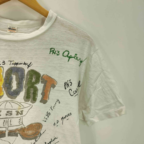 ウエアハウス WAREHOUSE 天竺 両面 プリント Tシャツ 裾袖 シングルステッチ メンズ JPN:S