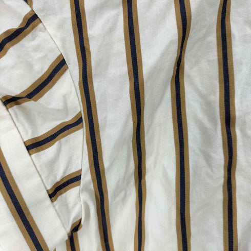 フレッドペリー FRED PERRY ストライプ ポロカラー プルオーバーシャツワンピース レディース UK:8