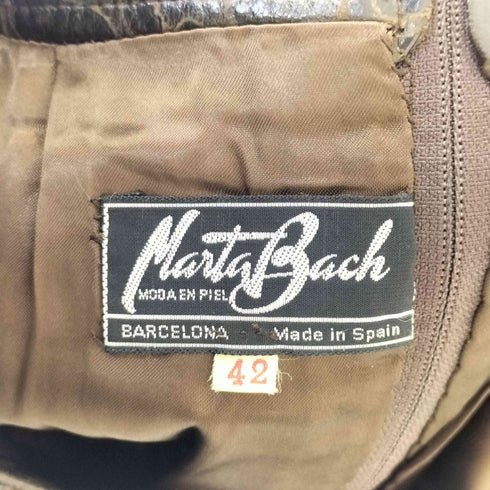Marta Bach スペイン製 ダルメシアン柄 レザースカート import レディース 42
