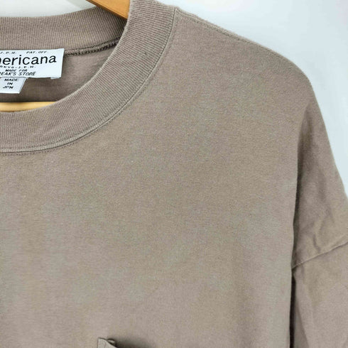 アメリカーナ Americana SIDE ZIP POCKET ONEPIECE サイドジップポケット付きTシャツワンピース レディース