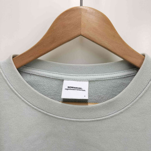 ノーマニュアル NOMANUAL SLOGAN SWEAT 両面 プリント クルーネック スウェット メンズ import:M