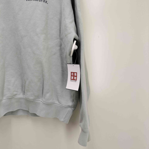 ノーマニュアル NOMANUAL SLOGAN SWEAT 両面 プリント クルーネック スウェット メンズ import:M