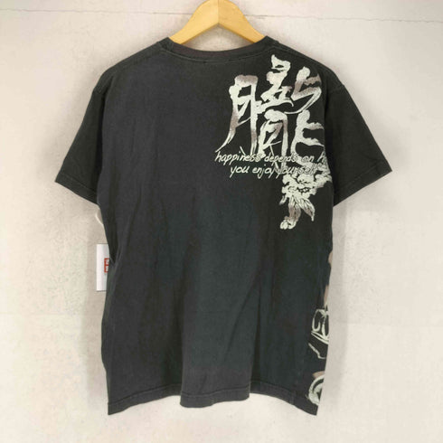 鯉 和柄 両面プリントクルーネックTシャツ メンズ L